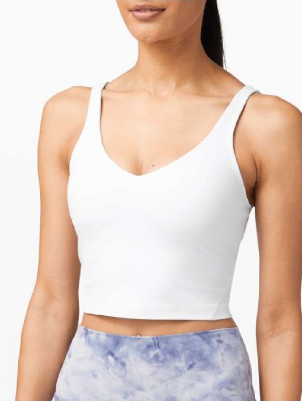 Lululemon Align Cropped Crop Tank Top White W1DUDS Size 2